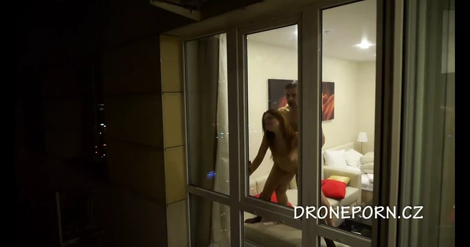 Couple fucking at home - outside cam