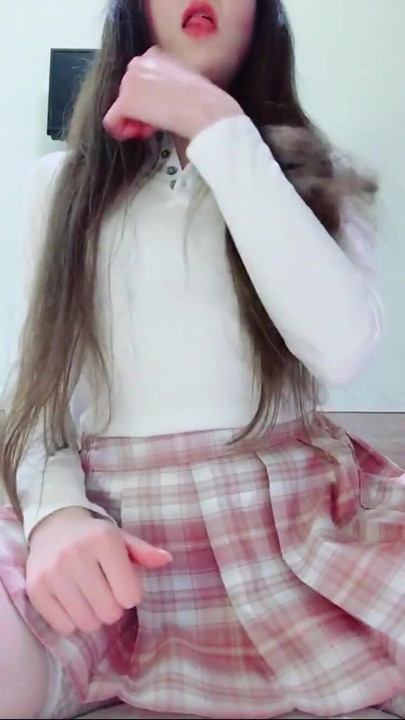 Epic moment from "TikTok Compilation Hot Girl: Brunette dances trends without underwear, leather skirt, stockings, thong,"