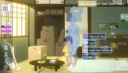 Hentai game - eine vollbusige landschaft in einer mit leidenschaft gefüllten sommerszene