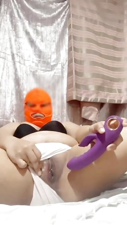 Wife watching my video, while she does solo
