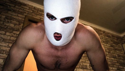 Dominant DADDY in balaclava FUCKS his SLAVE and cums in your MOUTH! Dirty Talk! Humiliation!