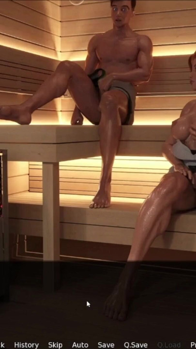 Stepmom Fingering Her Pussy And jack Jerking His Cock In Sauna | Clip 2