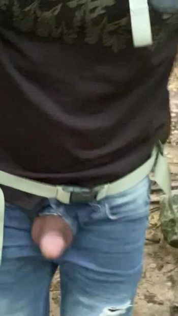 A nice hike with my cock out in the canadian forest