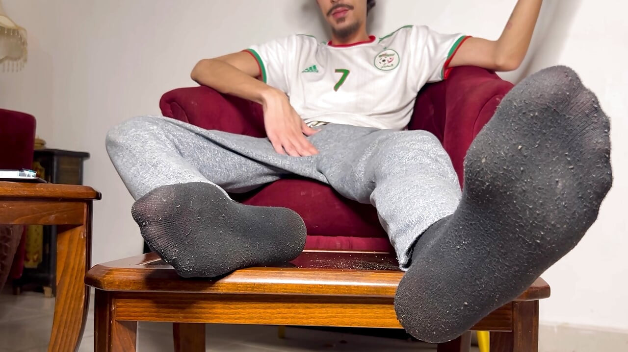 Worship My Sweaty Feet off a Football Game While Smoking a Cig