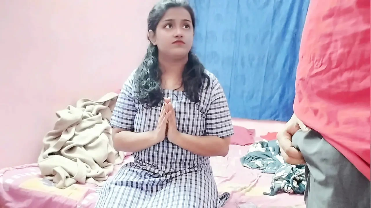 Cute Indian stepdaughter schoolgirl with tight pussy fucked as a punishment