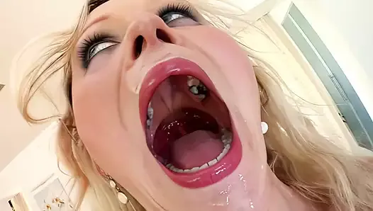 HORNY BLONDE GETS A HARD FUCK WHILE GETTING CHOCKED TO