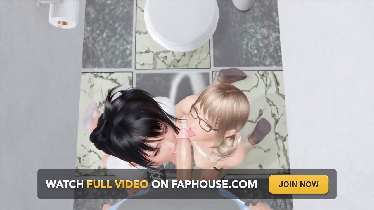 Ripples - Sex Scenes - Two Girls Bathroom Dick Licking by Loveskysan