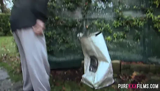 Skinny farmer girl April Paisley gets fucked