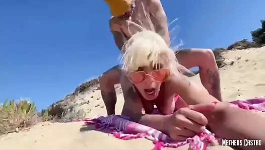I Was Fucking a Latina Tourist on a Public Naturist Beach in Portugal