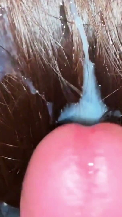 This Natural Remedy Will Strengthen Your HAIR! Cumshot on Hair. Brushing Cum Into Hair. | Clip 1