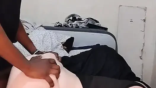 Back shots leads to cumming all over her pretty pussy !