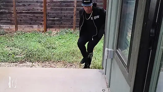 Suçüstü yakalanan Porsha Carerra ve Lyric Sky büyük zenci domine ediyor gizli ajan ceza üçlü grup seks