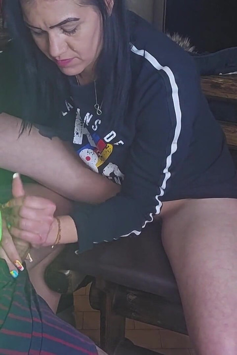 Friends Girl Jerking Me off While She Flashes Me Her Pussy