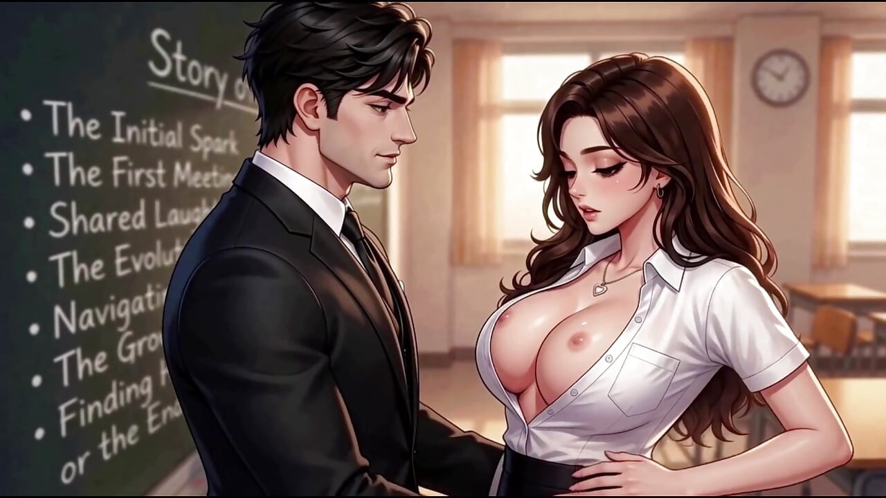 Professor Can’t Resist His Sexy Adult Student’s Body (AI Generated)