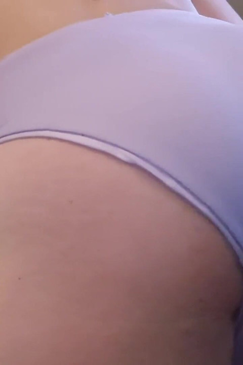 Nice Cute Ass in His New Purple Swimsuit