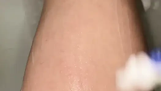 Hairy Legs Shaving Close up
