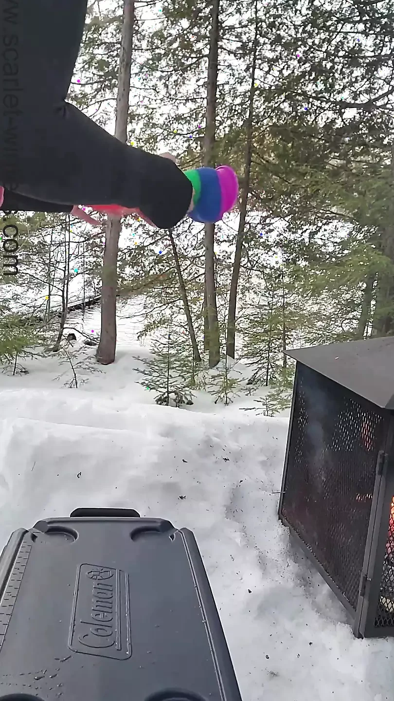 Cool Naughty Teacher Rides her Toy Outdoors on a Cooler