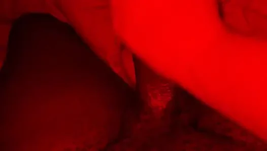 Stepsister plays with my bbc while we’re home alone and I cum all over her tits