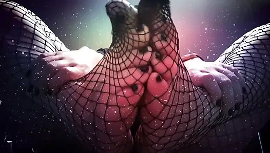 You are weak for my feet in fishnets JOI