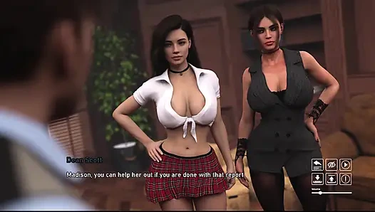 Steps of de bauchery 42 der dekan brachte zwei mädchen, die ihn befriedigen