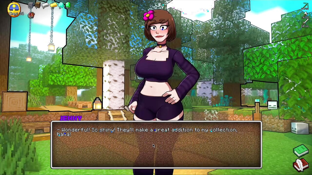 Parodia HornyCraft Minecraft - Steve are parte de o labă neglijență de la Jenny pentru un Diamant