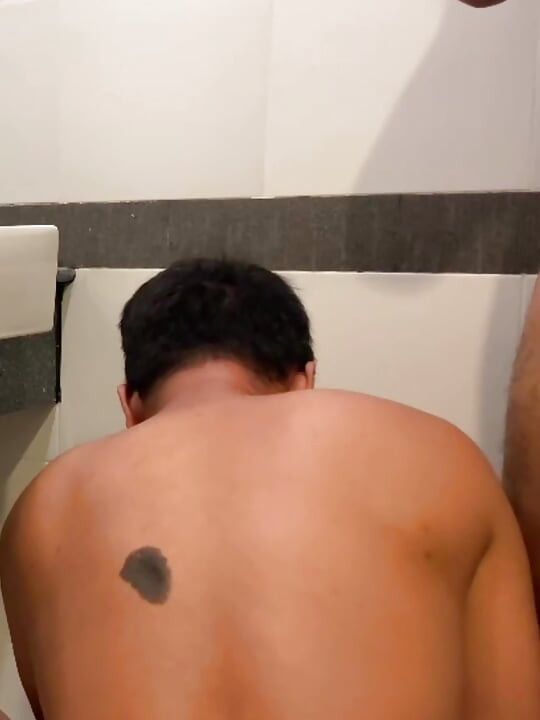 Toilet fun with the myanmar guy security guard of the condo unit.