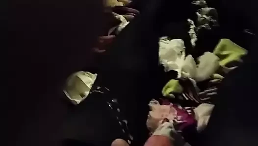 Sissy Sara cumming on her sheer thigh highs