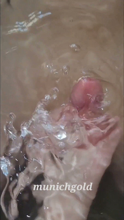 ruined orgasm...my new handjob in the bathtub | Clip 1