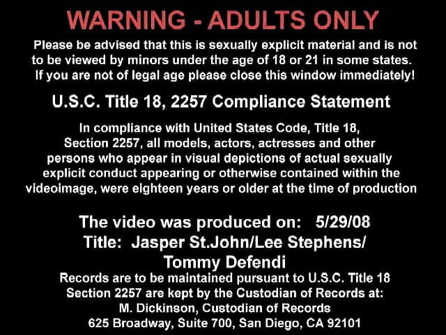Jasper St John Lee Stephens and Tommy Defendi