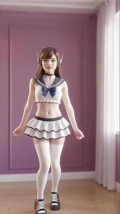 El baile burbujeante de D.Va (generación de chicas - Gee) sin censura hentai generado ia
