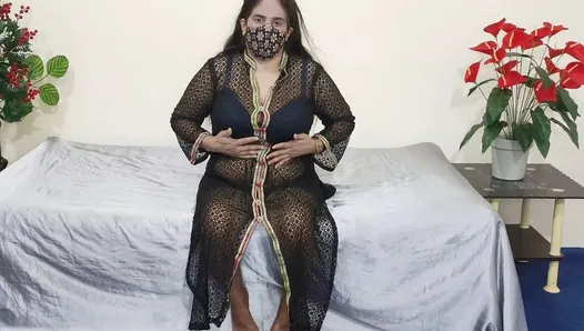 Beautiful Boobs Indian Woman Masturbating with Huge Dildo