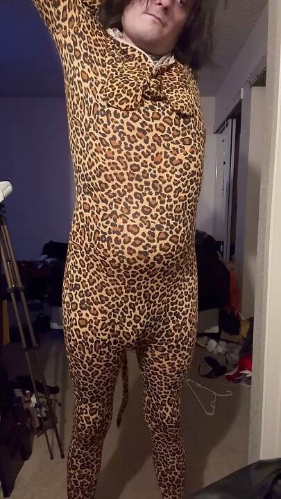 Lovely Zentai Doll Getting Dressed and some fun