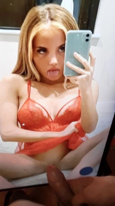 lexisin in sexy red gets jerked over.