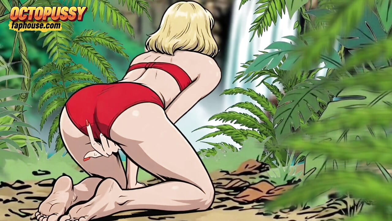Blanke vrouw Nancy wordt een teef voor een grote zwarte jungle-pik