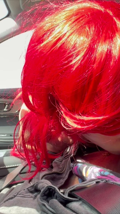 Spanish slut Ariel Ortiz sucks my cock in the car for a ride | Clip 2