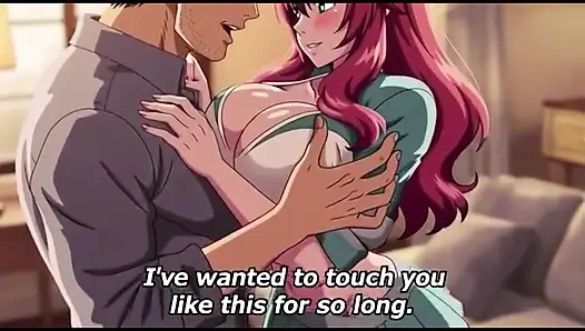 Stepdad seduced his young stepdaughter with big boobs