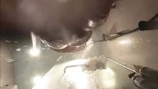 Webcam Under Bath. Girlfriend After Sex in Shower