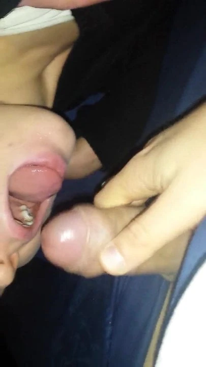 annoying girl suck and take cum in mouth