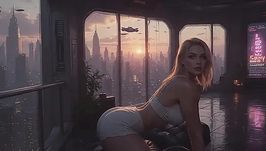 Cloud Level Olivia in the Future Suggestive Teasing showing her Ample Cleavage Part 2