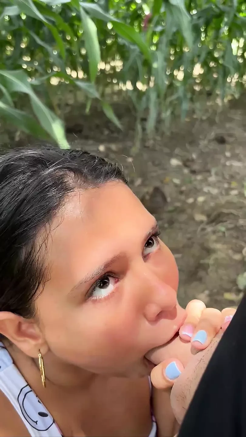 Caught blowjob in public