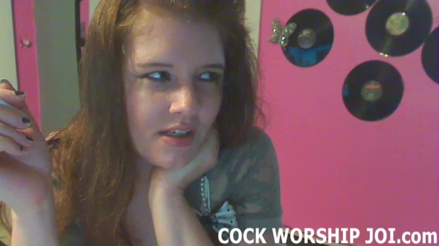 You suck cock while I suck down a smoke JOI