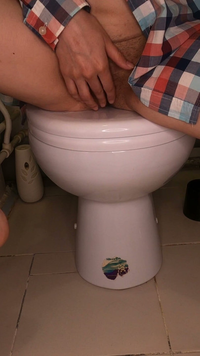 Hot schoolgirl loves to masturbate, even in a public toilet | Clip 1
