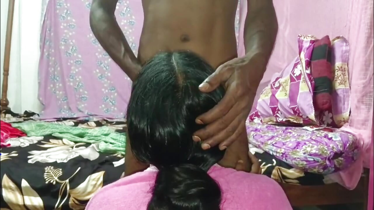 Desi Bhabhi giving blowjob throat style and ended in cum shot inside the pink tight pussy Homemade