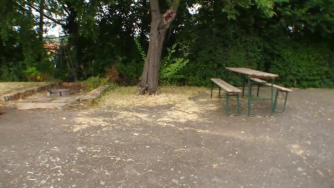 Horny 20 Year Old German Babe Gets Fucked Outdoors by a Stranger