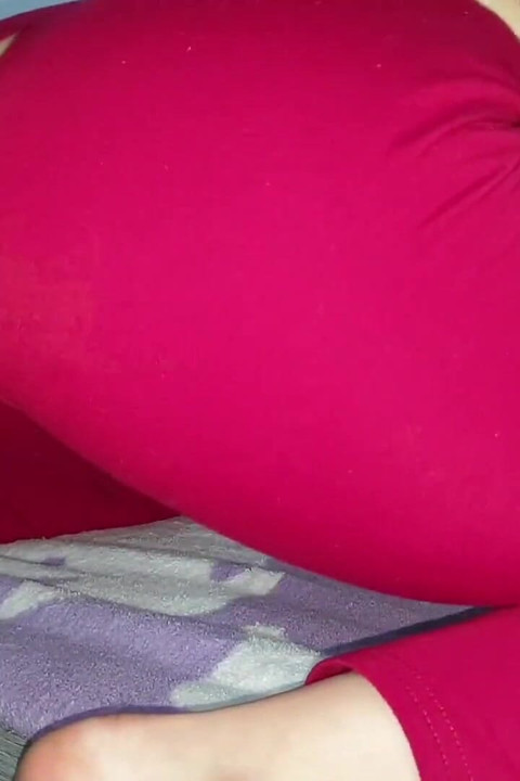 Mature in Red Tights Creampied on Table