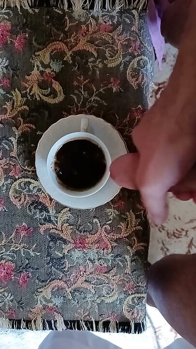 Cum in coffee