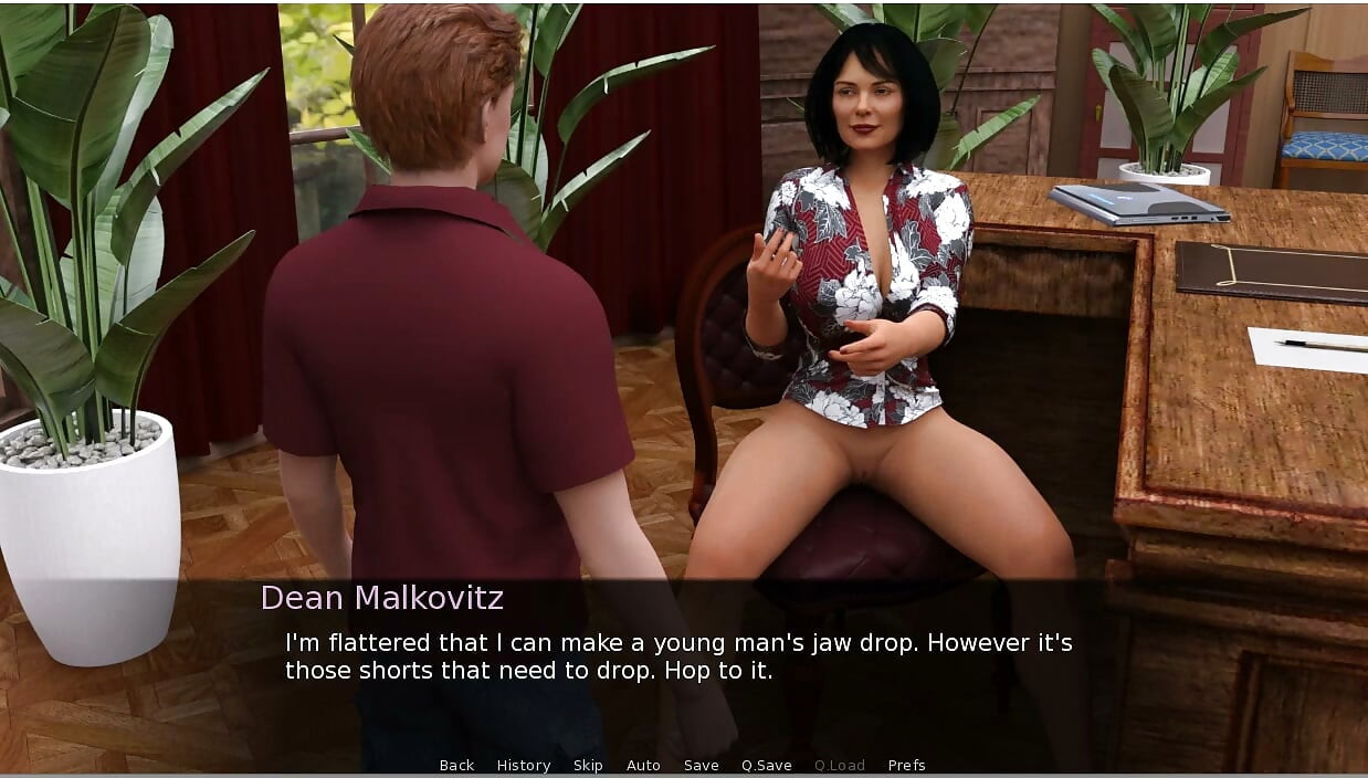 Milftopia - Gameplay - Roleplay - A Reitora da Faculdade Fode Seu Aluno na Mesa Dela