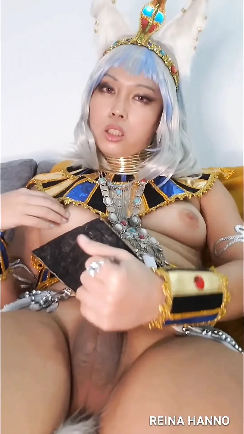Exotic Priestess Reina Excites Her Dick with Deep Sounding