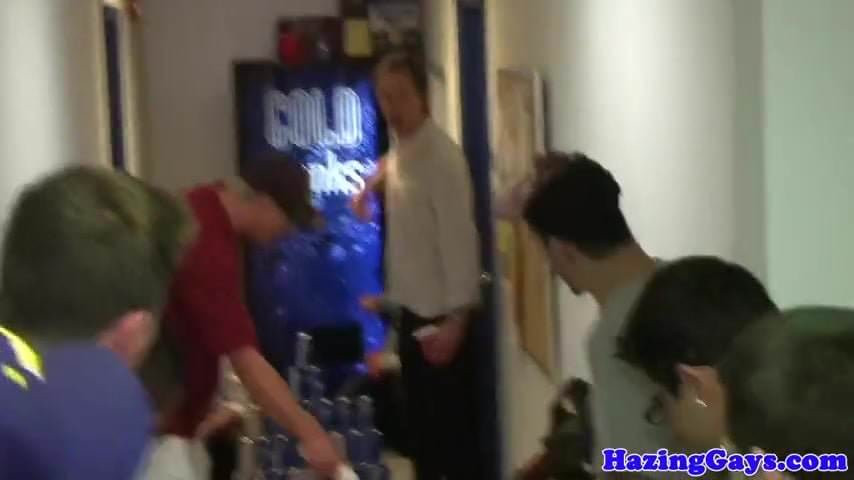 Buttfucked straight twink jizzed in hands
