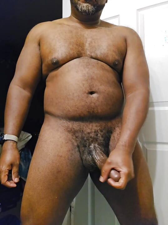 Horny Black Buck Stroking BBC